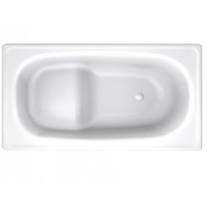 Ultra Compact Shower Bath With Seat 1050 Enamelled Steel